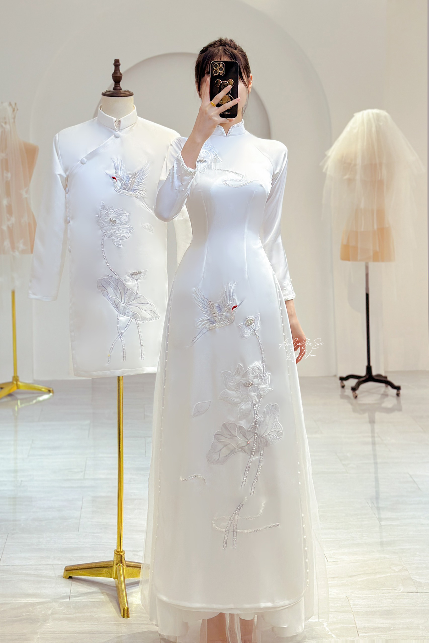 áo dài cưới trắng quy nhơn